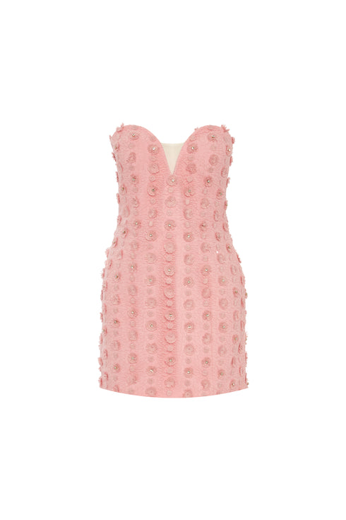 FLOWER PATTERN BODYCON MINI DRESS