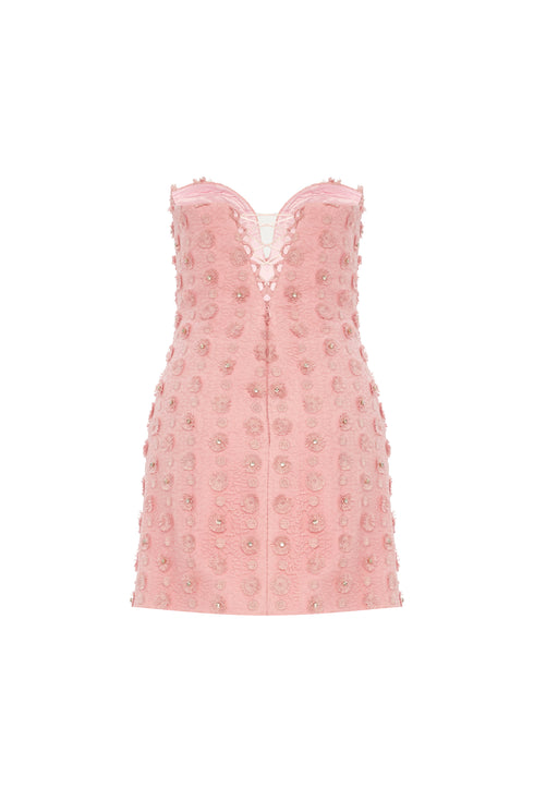 FLOWER PATTERN BODYCON MINI DRESS