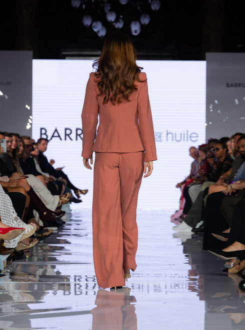 Embellished Terracotta Power Suit