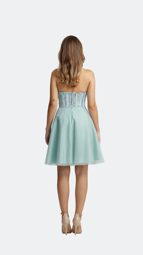 Sequin detailed mini dress