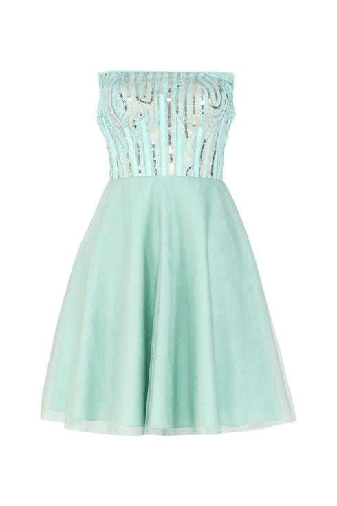 Sequin detailed mini dress