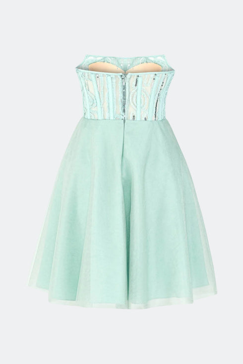 Sequin detailed mini dress