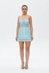 LIGHT BLUE TULLE DETAILED MINI DRESS