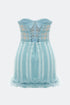 Light Blue Tulle Detailed Mini Dress