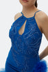Tulle Detailed Cobalt Mini Dress