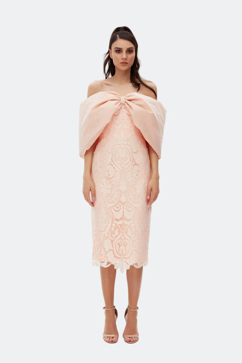 Puff Shoulder Symmetric Dress