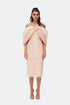 Puff Shoulder Symmetric Dress