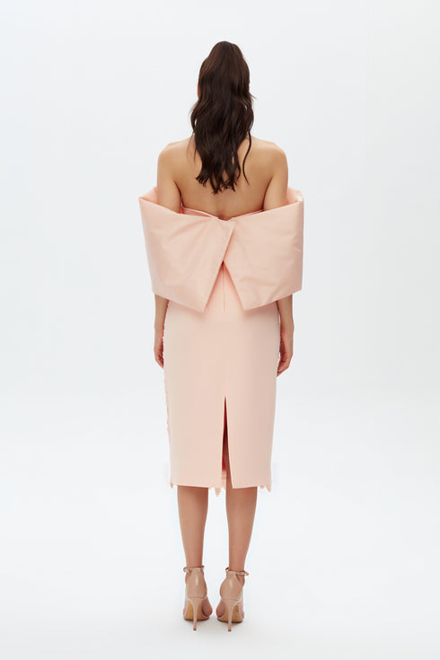 PUFF SHOULDER SYMMETRIC DRESS