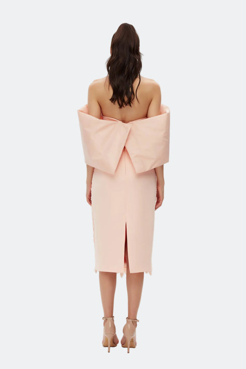 Puff Shoulder Symmetric Dress