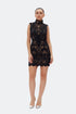Dark Navy Blue High Neck Mini Dress