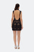 Dark Navy Blue High Neck Mini Dress