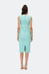 Tiffany Blue Bow Tie Detailed Pencil Dress