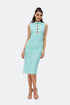Tiffany Blue Bow Tie Detailed Pencil Dress
