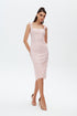 ELEGANT LACE PENCIL MIDI DRESS