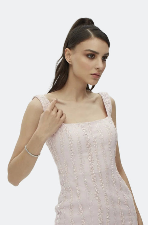Elegant Lace Pencil Midi Dress