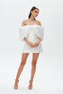 BOW TIE SLEEVE DETAILED MINI DRESS