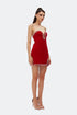 SHINING EMBROIDERED BODYCON MINI DRESS