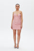 FLOWER PATTERN BODYCON MINI DRESS