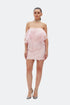Flounce Detailed Lace Mini Dress
