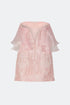 Flounce Detailed Lace Mini Dress