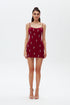 STONE EMBROIDERED STRAPS MINI DRESS