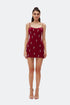Stone Embroidered Straps Mini Dress