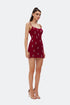 Stone Embroidered Straps Mini Dress