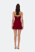 Stone Embroidered Straps Mini Dress