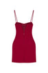 STONE EMBROIDERED STRAPS MINI DRESS