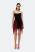 Shiny Fringe Strapless Night Dress
