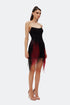 Shiny Fringe Strapless Night Dress