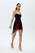 SHINY FRINGE STRAPLESS NIGHT DRESS
