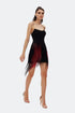 Shiny Fringe Strapless Night Dress