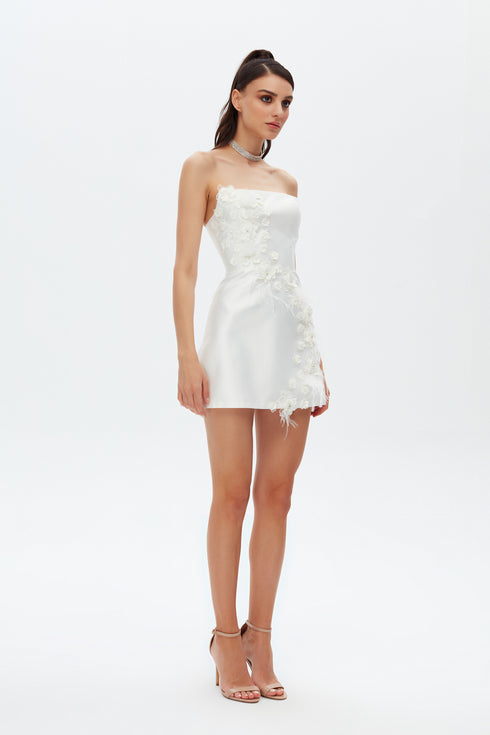 CAMELLIA STRAPLESS MINI DRESS