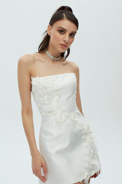 CAMELLIA STRAPLESS MINI DRESS