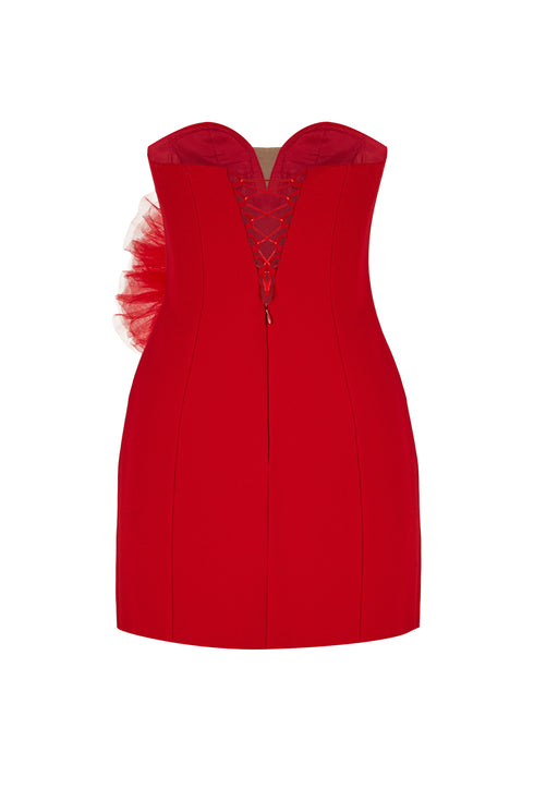 IRIS SWEETHEART NECK BODYCON MINI DRESS