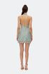 Leaf Halter Neck Mini Dress