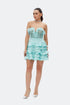 Shiny Frill Detailed Lace Mini Dress