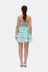 Shiny Frill Detailed Lace Mini Dress