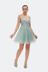 Monarch V Neck Straps Mini Dress