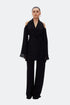 Lace Detailed Black Kimono