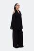 Lace Detailed Black Kimono