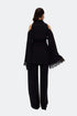Lace Detailed Black Kimono