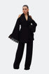 Lace Detailed Black Kimono