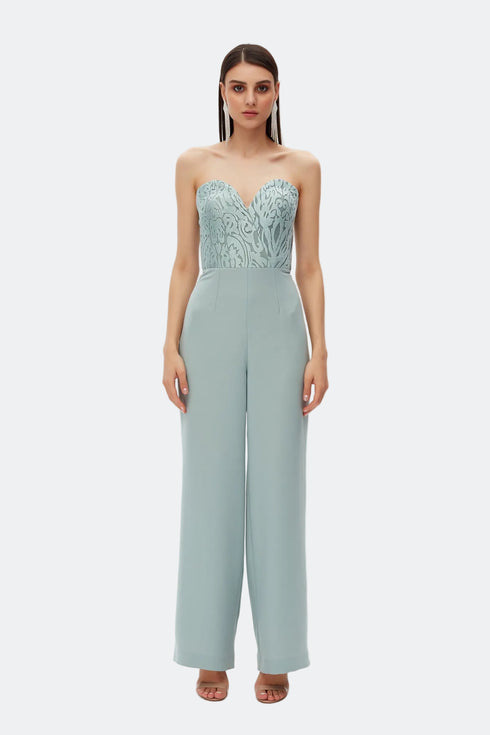 LUCY SWEETHEART NECKLINE JUMPSUIT