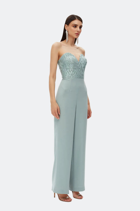 LUCY SWEETHEART NECKLINE JUMPSUIT