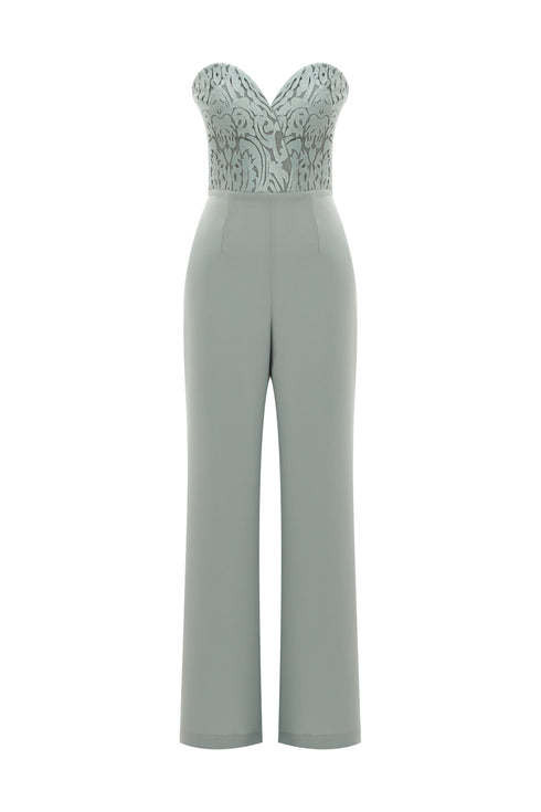 LUCY SWEETHEART NECKLINE JUMPSUIT