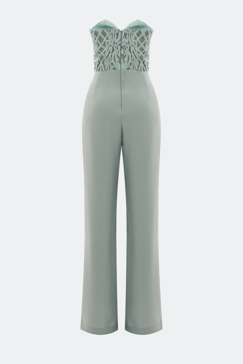 LUCY SWEETHEART NECKLINE JUMPSUIT