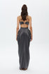 ASH DEEP SLIT DRAPE LONG SKIRT