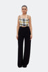 Geopmetric Patterned Spaghetti Strap Crop Top
